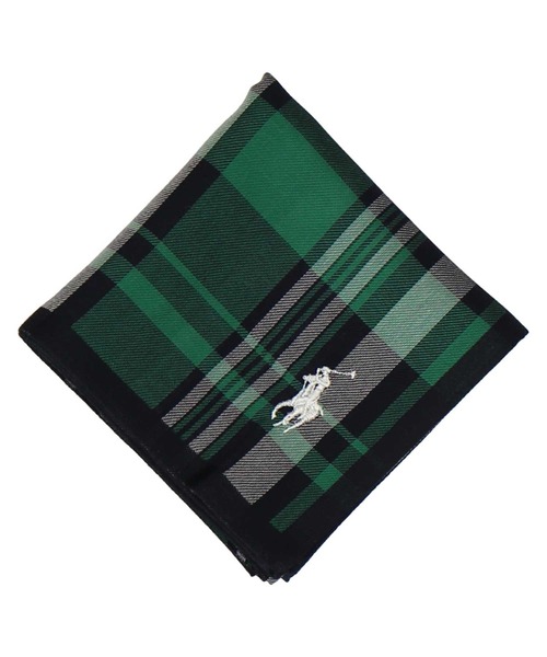 POLO RALPH LAUREN（ポロ ラルフ ローレン）の「メンズ 先染ハンカチ（ハンカチ/ハンドタオル・メンズ・ベージュ/ネイビー/ダークグリーン・FREE）」の3枚目の写真