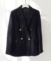 Noble | 《WEB＆一部店舗限定》フラッグツイードピークドラペルジャケット(テーラードジャケット)