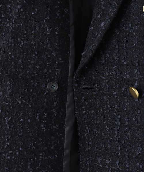 Noble（ノーブル）の「《WEB＆一部店舗限定》フラッグツイードピークドラペルジャケット（テーラードジャケット・レディース・ネイビー・36）」の7枚目の写真