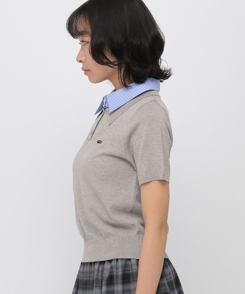 3.3 Field Trip (3.3フィールドトリップ)の「3.3 Field Trip/カラーレイヤード半袖ニット(ニット/セーター・レディース・グレー/ブルー/ネイビー・FREE)」の15枚目の写真