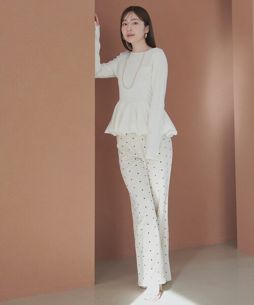 natural couture(ナチュラルクチュール)の「バルーンリブプルオーバー(Tシャツ/カットソー・レディース・ブラック/サックスブルー/ネイビー/オフホワイト・FREE)」の10枚目の写真