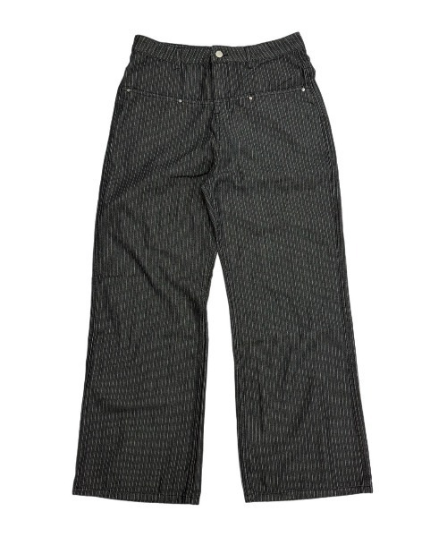 Chikashitsu +(チカシツプラス)の「【Chikashitsu +】low pocket stripe straight denim pants / 【チカシツプラス】ローポケットストライプデニムパンツ(デニムパンツ・メンズ・ブラック・L/M/S)」の14枚目の写真