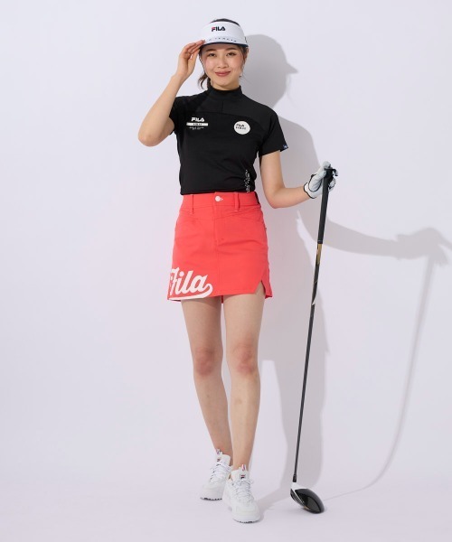 FILA GOLF(フィラゴルフ )の「モックネックシャツ(Tシャツ/カットソー・レディース・ライトピンク/ホワイト/ブラック/ライトグリーン・MEDIUM/LARGE/SMALL)」の17枚目の写真