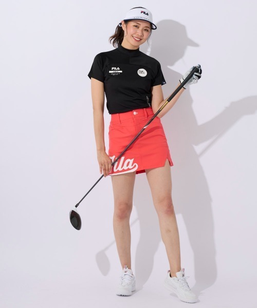 FILA GOLF(フィラゴルフ )の「モックネックシャツ(Tシャツ/カットソー・レディース・ライトピンク/ホワイト/ブラック/ライトグリーン・MEDIUM/LARGE/SMALL)」の19枚目の写真