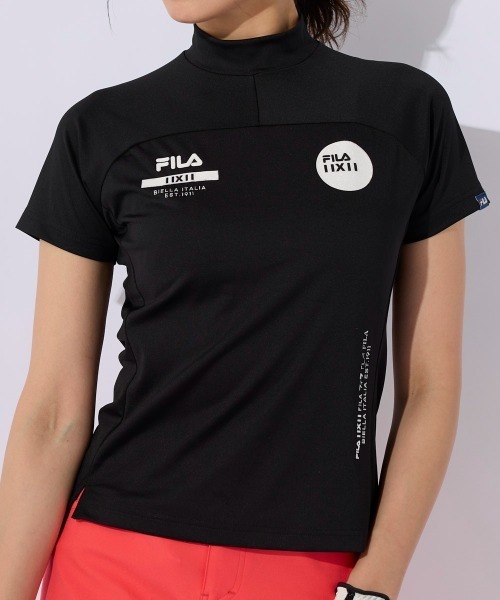 FILA GOLF(フィラゴルフ )の「モックネックシャツ(Tシャツ/カットソー・レディース・ライトピンク/ホワイト/ブラック/ライトグリーン・MEDIUM/LARGE/SMALL)」の20枚目の写真