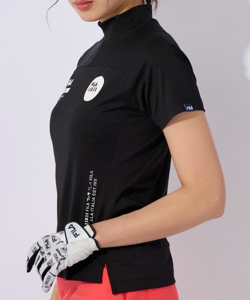 FILA GOLF(フィラゴルフ )の「モックネックシャツ(Tシャツ/カットソー・レディース・ライトピンク/ホワイト/ブラック/ライトグリーン・MEDIUM/LARGE/SMALL)」の21枚目の写真