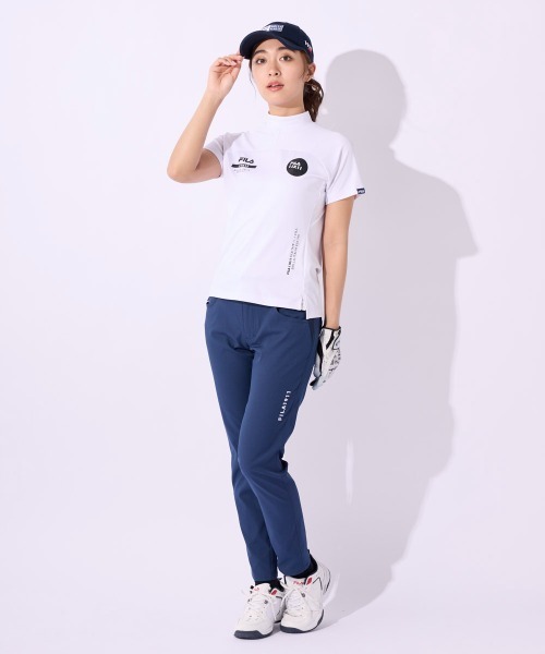 FILA GOLF(フィラゴルフ )の「モックネックシャツ(Tシャツ/カットソー・レディース・ライトピンク/ホワイト/ブラック/ライトグリーン・MEDIUM/LARGE/SMALL)」の6枚目の写真