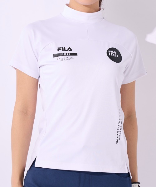 FILA GOLF(フィラゴルフ )の「モックネックシャツ(Tシャツ/カットソー・レディース・ライトピンク/ホワイト/ブラック/ライトグリーン・MEDIUM/LARGE/SMALL)」の10枚目の写真