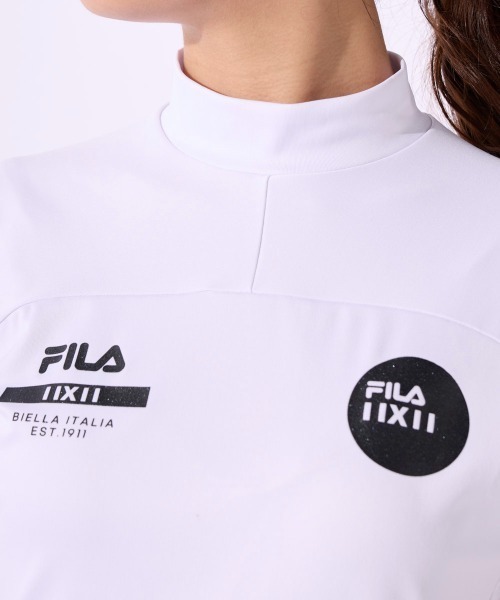 FILA GOLF(フィラゴルフ )の「モックネックシャツ(Tシャツ/カットソー・レディース・ライトピンク/ホワイト/ブラック/ライトグリーン・MEDIUM/LARGE/SMALL)」の13枚目の写真