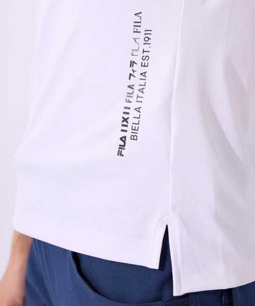 FILA GOLF(フィラゴルフ )の「モックネックシャツ(Tシャツ/カットソー・レディース・ライトピンク/ホワイト/ブラック/ライトグリーン・MEDIUM/LARGE/SMALL)」の14枚目の写真