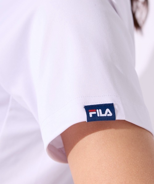 FILA GOLF(フィラゴルフ )の「モックネックシャツ(Tシャツ/カットソー・レディース・ライトピンク/ホワイト/ブラック/ライトグリーン・MEDIUM/LARGE/SMALL)」の16枚目の写真