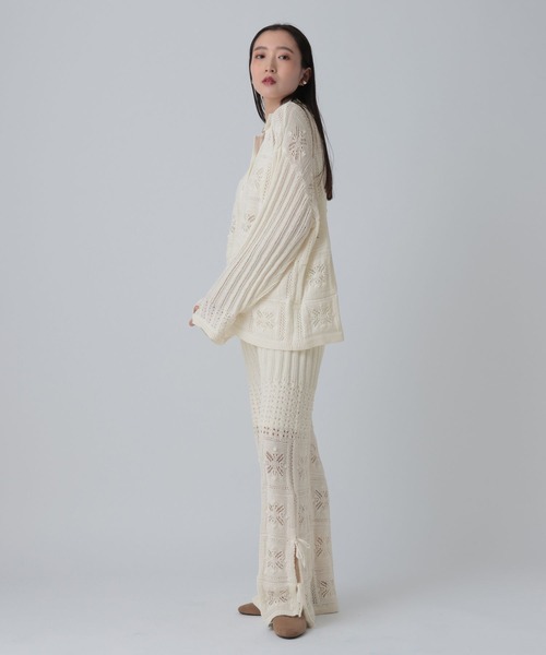 LEPSIM(レプシィム)の「5ゲージクロシェライクニットパンツ 638740(その他パンツ・レディース・オフホワイト/ブラック・FREE)」の20枚目の写真