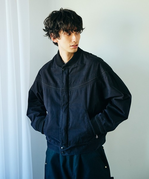 TOWNCRAFT(タウンクラフト)の「TOWNCRAFT / タウンクラフト PIGMENT DYE DERBY JACKET ピグメント加工 ダービージャケット(ブルゾン・メンズ・ブラック/グレー/オリーブ・LARGE/MEDIUM)」の1枚目の写真