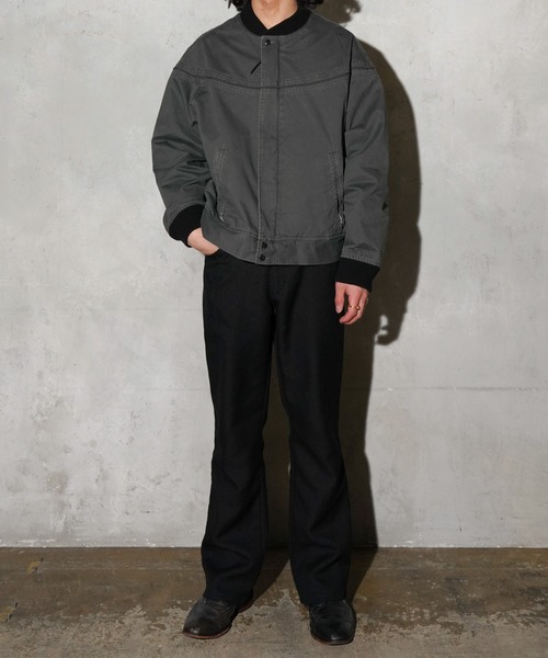 TOWNCRAFT(タウンクラフト)の「TOWNCRAFT / タウンクラフト PIGMENT DYE DERBY JACKET ピグメント加工 ダービージャケット(ブルゾン・メンズ・ブラック/グレー/オリーブ・LARGE/MEDIUM)」の9枚目の写真
