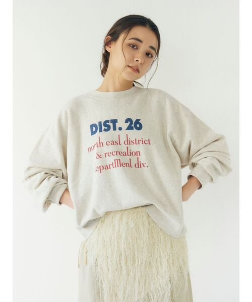 Ungrid（アングリッド）の「【WEB限定】フロントロゴルーズスウェット（スウェット・レディース・グリーン/ピンク/ライトグレー/チャコールグレー・FREE）」の5枚目の写真