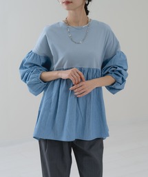 refinedworks | 【refinedworks】異素材ドッキング デニムプルオーバー(Tシャツ/カットソー)