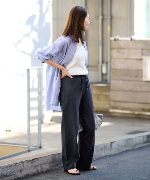 FRAMeWORK（フレームワーク）の「CHAMPION/チャンピオン 別注JERSEY EASYパンツ（スウェットパンツ・レディース・ブラック/ベージュ/キャメル・FREE）」の4枚目の写真