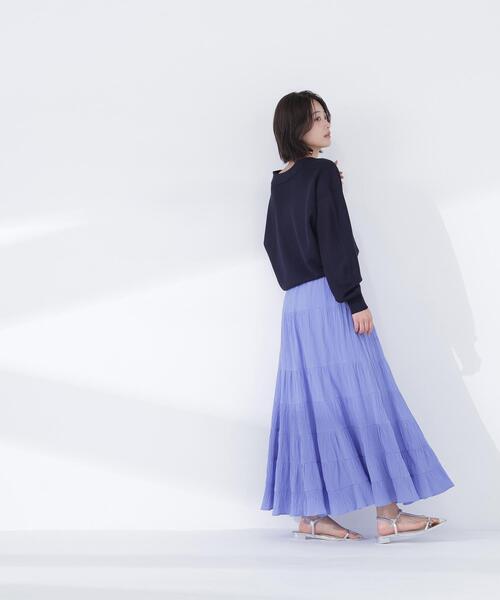 sweet掲載】◇楊柳ティアードロングスカート（スカート）｜NATURAL
