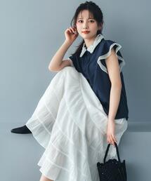 NATURAL BEAUTY BASIC（ナチュラルビューティーベーシック）の「【sweet掲載】◇楊柳ティアードロングスカート（スカート）」