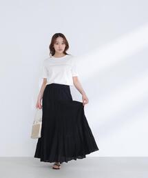 NATURAL BEAUTY BASIC（ナチュラルビューティーベーシック）の「【sweet掲載】◇楊柳ティアードロングスカート（スカート）」