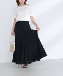 NATURAL BEAUTY BASIC | ◇楊柳ティアードロングスカート(スカート)