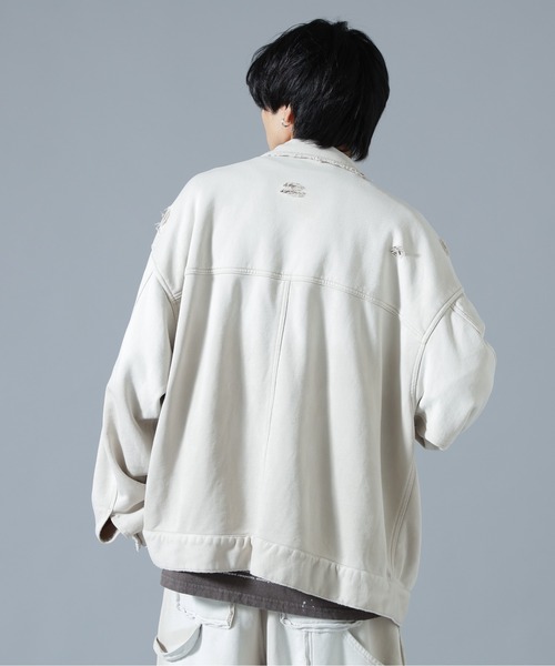 DANKE SCHON(ダンケシェーン)の「DankeSchon/ダンケシェーン/SULFUR SWEAT 2ND JACKET(デニムジャケット・メンズ・ブラック/ホワイト・L/M/S)」の4枚目の写真
