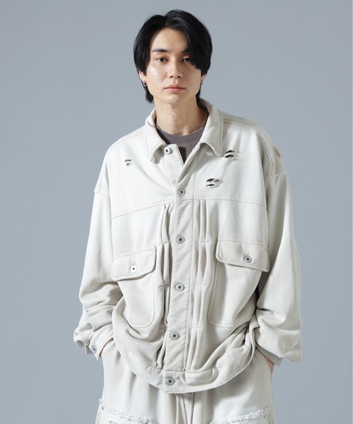 DANKE SCHON(ダンケシェーン)の「DankeSchon/ダンケシェーン/SULFUR SWEAT 2ND JACKET(デニムジャケット・メンズ・ブラック/ホワイト・L/M/S)」の5枚目の写真