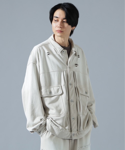 DANKE SCHON(ダンケシェーン)の「DankeSchon/ダンケシェーン/SULFUR SWEAT 2ND JACKET(デニムジャケット・メンズ・ブラック/ホワイト・L/M/S)」の6枚目の写真