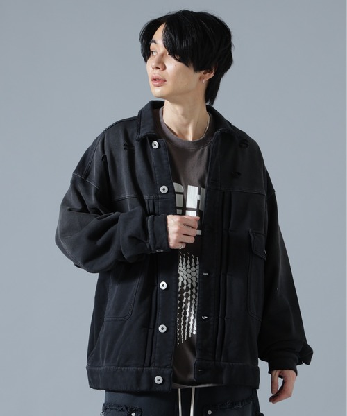 DANKE SCHON(ダンケシェーン)の「DankeSchon/ダンケシェーン/SULFUR SWEAT 2ND JACKET(デニムジャケット・メンズ・ブラック/ホワイト・L/M/S)」の13枚目の写真