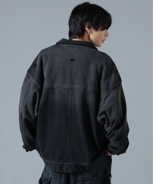 DANKE SCHON(ダンケシェーン)の「DankeSchon/ダンケシェーン/SULFUR SWEAT 2ND JACKET(デニムジャケット・メンズ・ブラック/ホワイト・L/M/S)」の14枚目の写真
