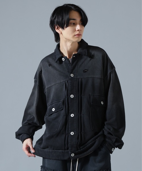 DANKE SCHON(ダンケシェーン)の「DankeSchon/ダンケシェーン/SULFUR SWEAT 2ND JACKET(デニムジャケット・メンズ・ブラック/ホワイト・L/M/S)」の15枚目の写真