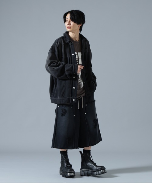 DANKE SCHON(ダンケシェーン)の「DankeSchon/ダンケシェーン/SULFUR SWEAT 2ND JACKET(デニムジャケット・メンズ・ブラック/ホワイト・L/M/S)」の8枚目の写真
