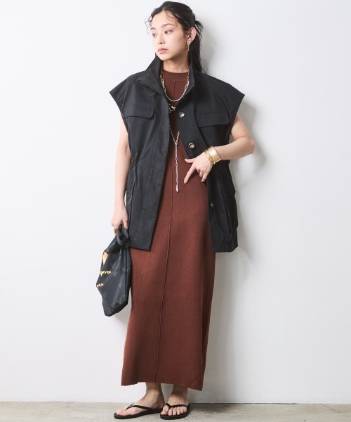CHIC STYLE(シックスタイル)の「アウトポケットベスト<大きいサイズ有>シックスタイル(その他アウター・レディース・ベージュ/ブラック・4L/5L/M/L/LL/3L)」の12枚目の写真