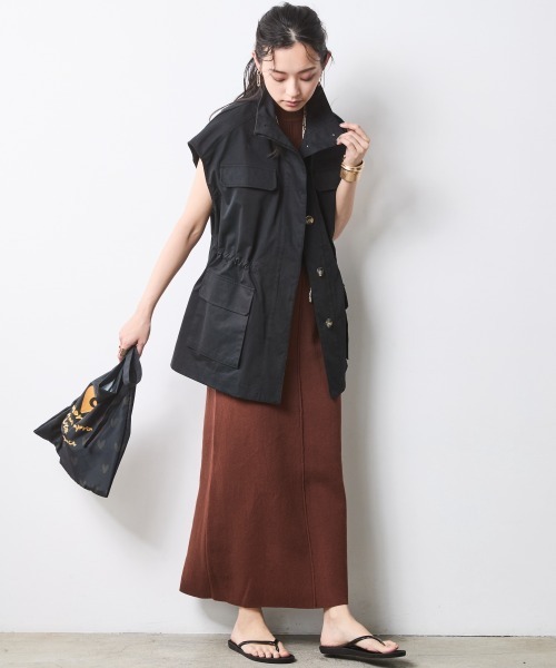 CHIC STYLE(シックスタイル)の「アウトポケットベスト<大きいサイズ有>シックスタイル(その他アウター・レディース・ベージュ/ブラック・4L/5L/M/L/LL/3L)」の13枚目の写真