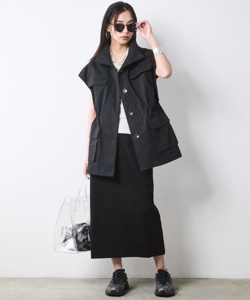 CHIC STYLE(シックスタイル)の「アウトポケットベスト<大きいサイズ有>シックスタイル(その他アウター・レディース・ベージュ/ブラック・4L/5L/M/L/LL/3L)」の22枚目の写真