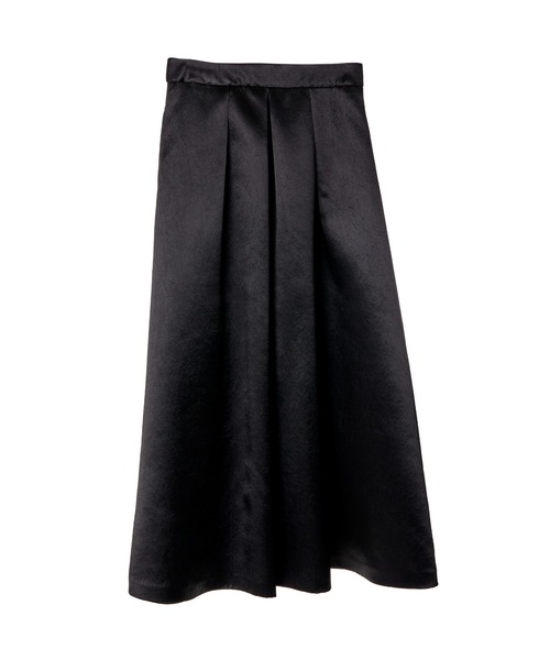 Her lip to(ハーリップトゥー)の「Shine Satin Volume Long Skirt(スカート・レディース・ブラック・M/S)」の5枚目の写真