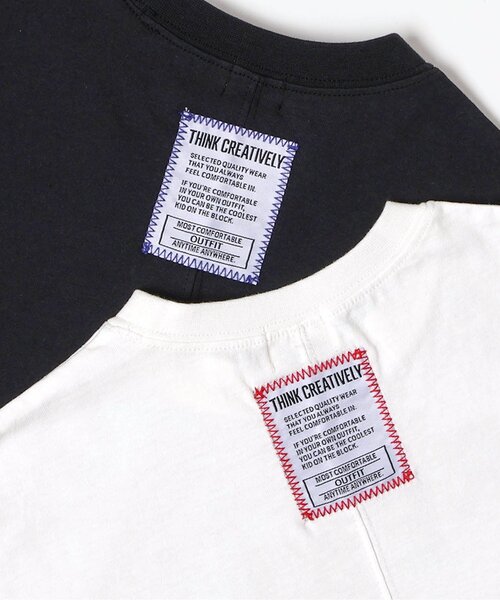 F.O.KIDS（エフオーキッズ）の「BRUH UPPER SIDE PRINT　Tee（Tシャツ/カットソー・キッズ・ブラック/オフホワイト・110/100/160/150/140/130/120）」の5枚目の写真