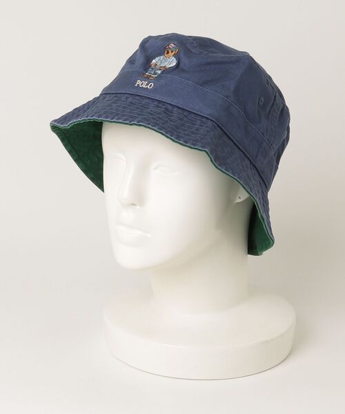 POLO RALPH LAUREN（ポロ ラルフ ローレン）の「Polo ベア ツイル バケット ハット（ハット・メンズ・ネイビー系1・L/XL/S/M）」の3枚目の写真