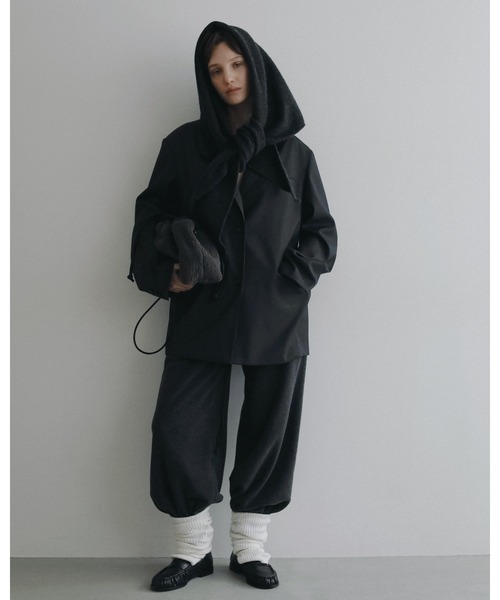 anuke(アンヌーク)の「Fleece Rough Pants(スラックス・レディース・ピンク/チャコールグレー/オートミール・38inch/36inch)」の4枚目の写真