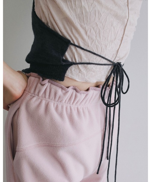 anuke(アンヌーク)の「Fleece Rough Pants(スラックス・レディース・ピンク/チャコールグレー/オートミール・38inch/36inch)」の15枚目の写真