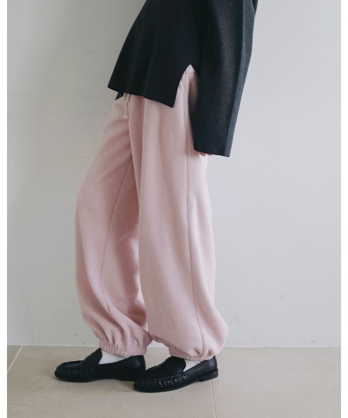 anuke(アンヌーク)の「Fleece Rough Pants(スラックス・レディース・ピンク/チャコールグレー/オートミール・38inch/36inch)」の20枚目の写真
