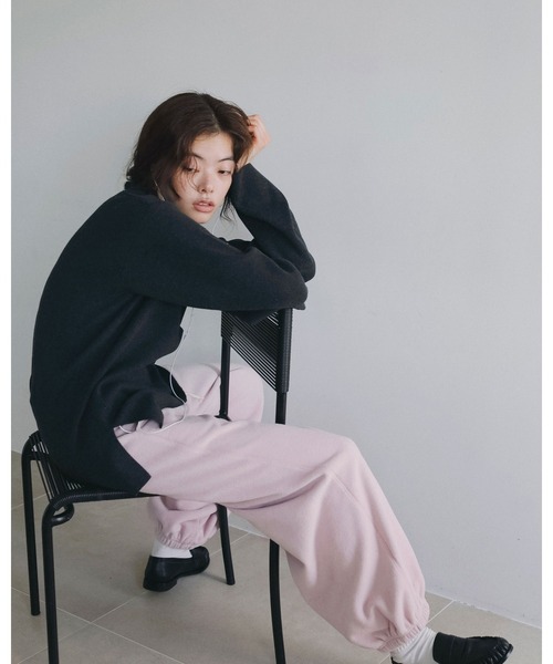 anuke(アンヌーク)の「Fleece Rough Pants(スラックス・レディース・ピンク/チャコールグレー/オートミール・38inch/36inch)」の21枚目の写真