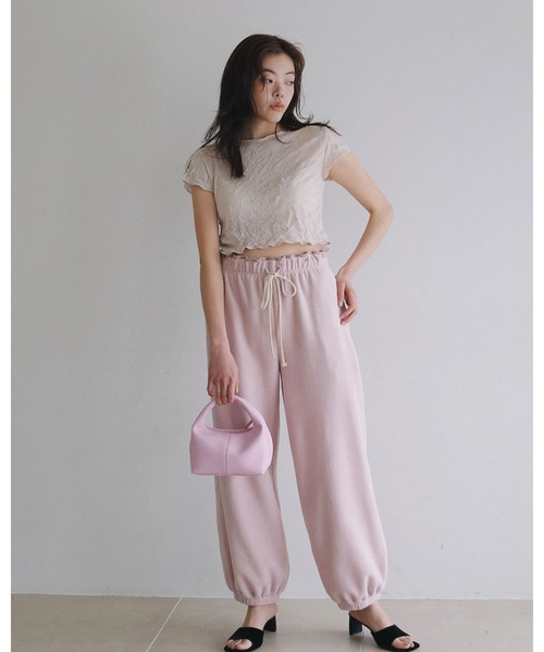 anuke(アンヌーク)の「Fleece Rough Pants(スラックス・レディース・ピンク/チャコールグレー/オートミール・38inch/36inch)」の19枚目の写真