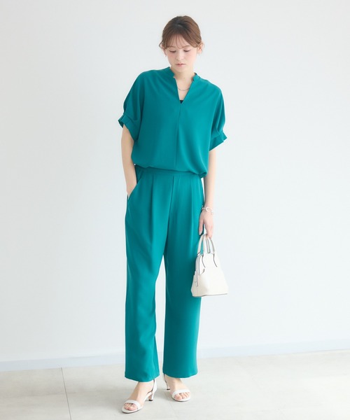 KATHARINE ROSS（キャサリンロス）の「【KATHARINE ROSS】【COOL】袖タックブラウス（シャツ/ブラウス・レディース・ベージュ/ブルー/チャコールグレー・FREE）」の14枚目の写真