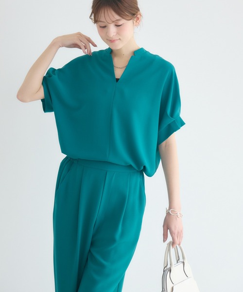 KATHARINE ROSS（キャサリンロス）の「【KATHARINE ROSS】【COOL】袖タックブラウス（シャツ/ブラウス・レディース・ベージュ/ブルー/チャコールグレー・FREE）」の16枚目の写真