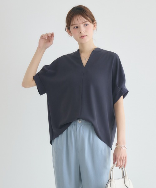 KATHARINE ROSS（キャサリンロス）の「【KATHARINE ROSS】【COOL】袖タックブラウス（シャツ/ブラウス・レディース・ベージュ/ブルー/チャコールグレー・FREE）」の20枚目の写真