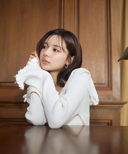べべ 最終値下げ★美品 Cristasey リネン ニット セーラー S セーラーカラーニット