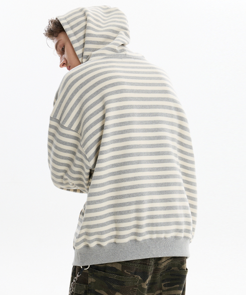 HOODHOOD(フッドフッド)の「エイリアン フードジップアップ ストライプ グレー(パーカー・レディース・その他・1/2)」の5枚目の写真