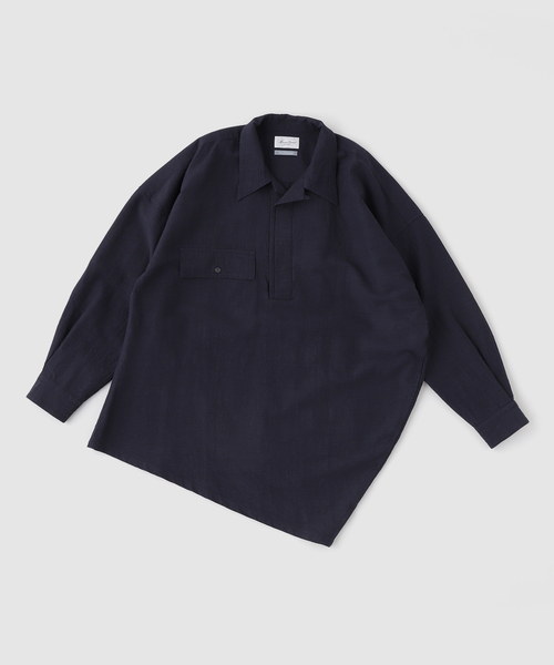 Marvine Pontiak shirt makers（マービンポンティアックシャツメーカーズ）の「Marvine Pontiak / マービンポンティアックシャツメーカーズ Shirt Makers Twist P/O（シャツ/ブラウス・メンズ・ネイビー・FREE）」の5枚目の写真