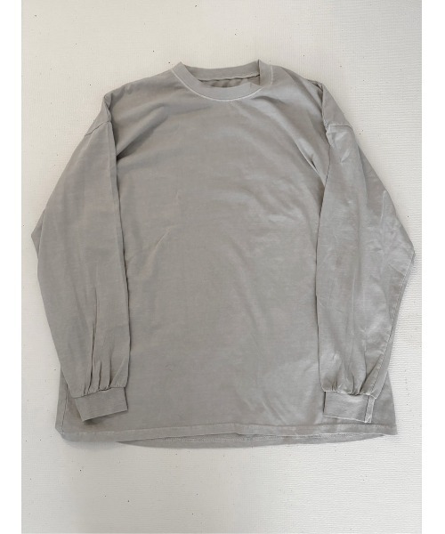 YACA(ヤーカ)の「Pigment Over L/S Tee/ピグメントオーバーロングスリーブTシャツ【unisex item】(Tシャツ/カットソー・レディース・チャコールグレー/グレイッシュベージュ・FREE)」の11枚目の写真